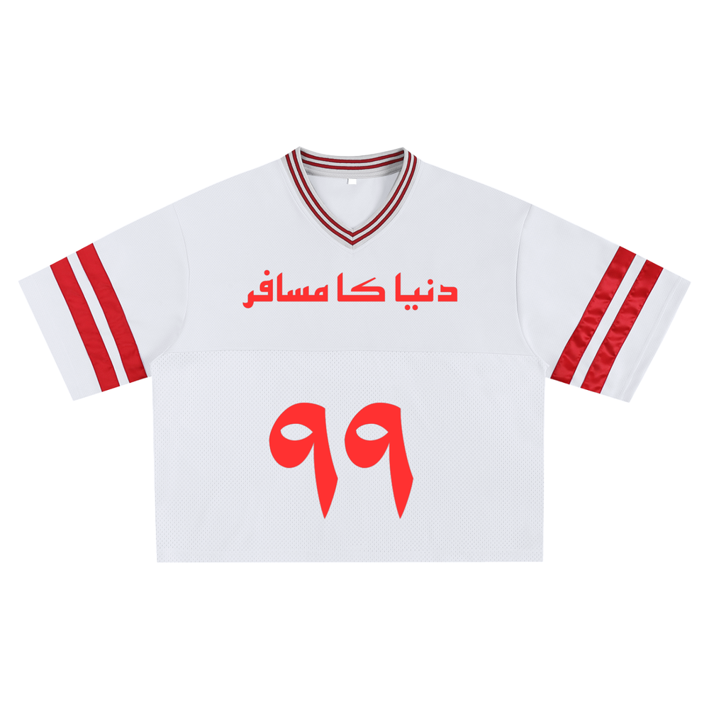 Red and white  islamic Boxy fit Tee shirt crimson